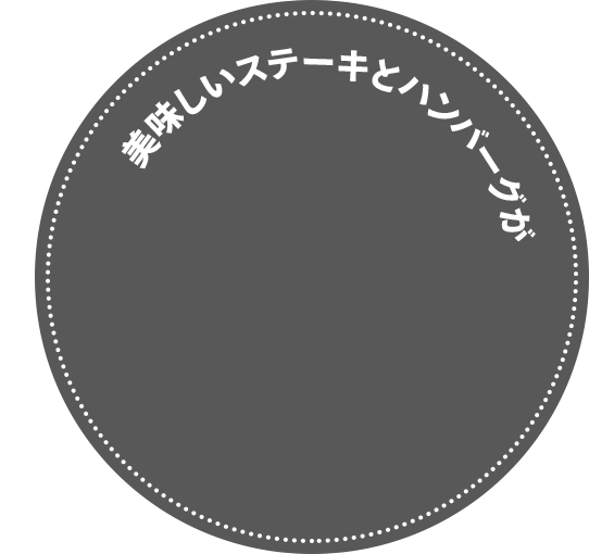 美味しいステーキとハンバーグが